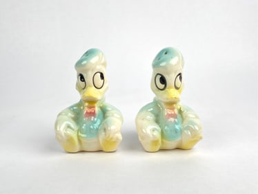 Pair of Donald Duck Shaped Salt and Pepper Shakers