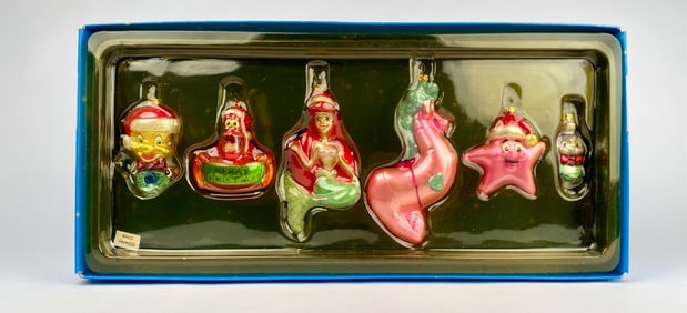 Disney The Little Mermaid Glass Christmas Ornament (Original Box)