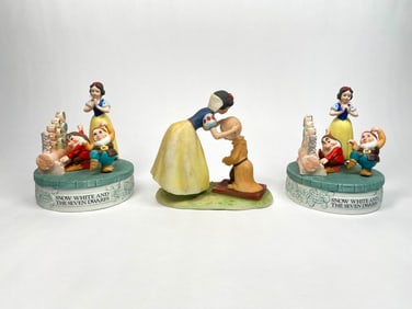 Lot of Three Snow White and the Seven Dwarfs Figurines
