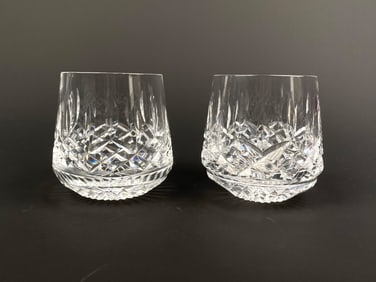 Pair of Waterford 'Lismore' Cut Crystal Old Fashioned Glasses