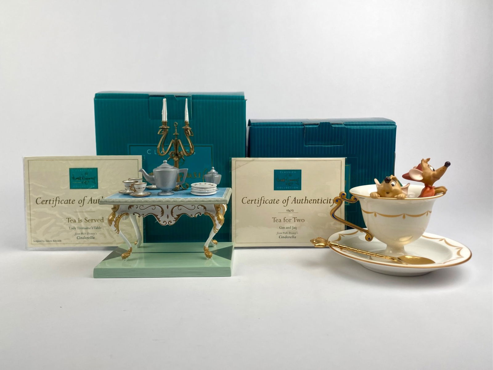 Set of Two Disney Classics Collection 'Cinderella' Figurines (COA Original Boxes) (1 of 11)