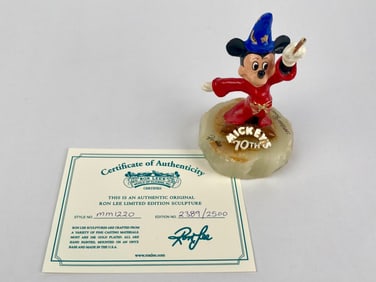 Ron Lee 'Mickey's 70th' Sorcerer Mickey Limited Edition Sculpture (COA)