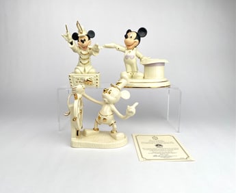 Lot of Three Lenox Disney Mickey Figurines