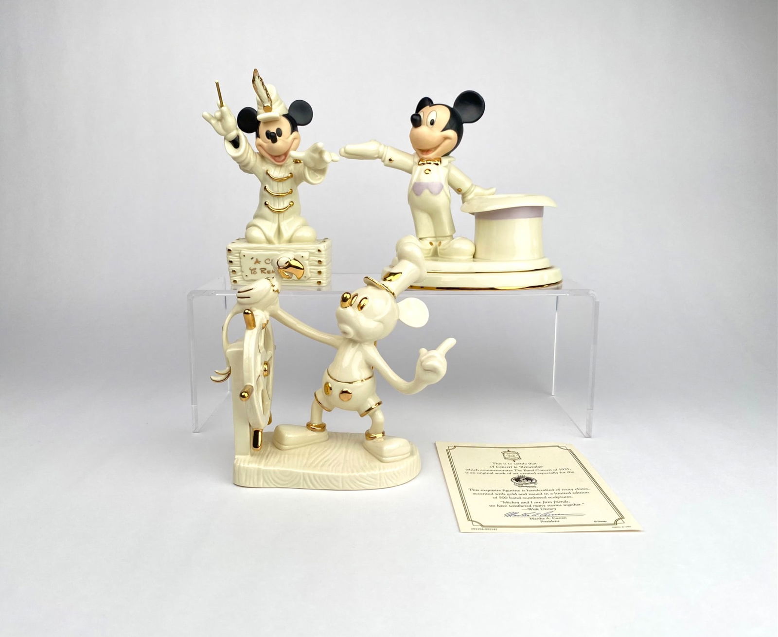 Lot of Three Lenox Disney Mickey Figurines (1 of 10)