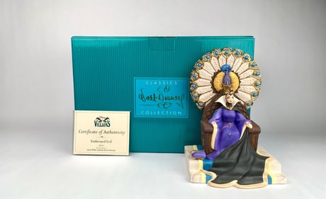 Disney Villains 'Enthroned Evil' Figurine with Original Box and COA