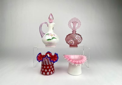 Lot of Four Fenton Art Glass Pieces