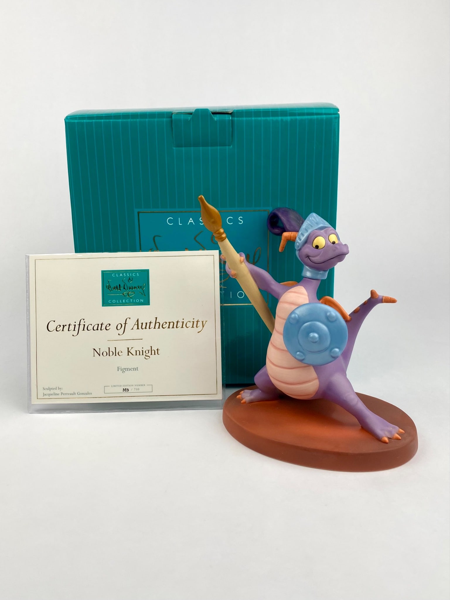 Disney Classics Collection 'Noble Knight' Figment Figurine Signed by Artist (COA Original Box) (1 of 11)