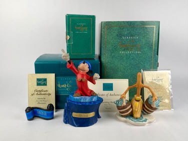 Disney Classics Collection Three-Piece 'Fantasia' Figurine Set (COAs Original Boxes)