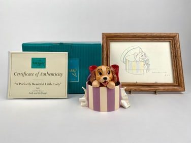 Disney Classics Collection 'A Perfectly Beautiful Little Lady' Figurine with Framed Sketch (COA