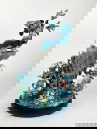 Disney Fantasia 'Sorcerer Mickey with Mini Globes' Multi-Snow Globe Sculpture (Original Box)