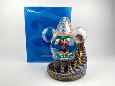 Disney Store Fantasia 'Sorcerer Mickey Staircase Snow Globe' (Original Box)