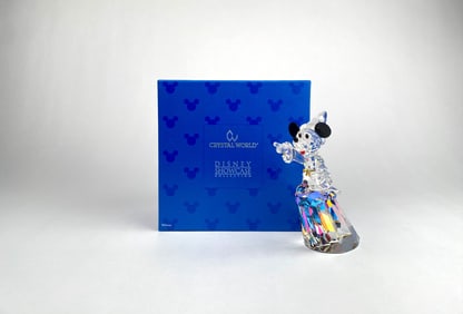 Crystal World Disney Sorcerer Mickey Figurine with Box & COA