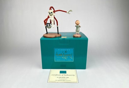 WDCC The Nightmare Before Christmas 'A Ghoulish Gift' Santa Jack & Timmy Figurine Set with COA & Box