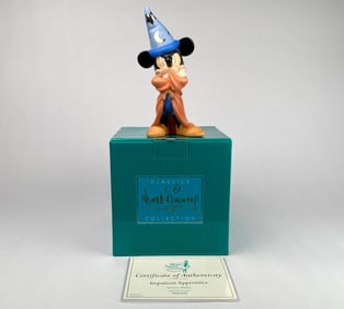 Walt Disney Classics Collection Sorcerer Mickey 'Impatient Apprentice' with COA & Box