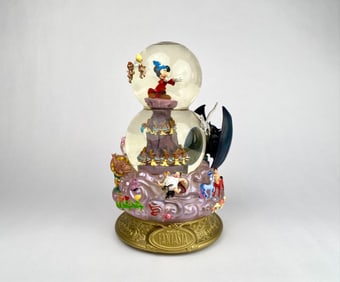 Disney Fantasia Large Double Musical Snow Globe