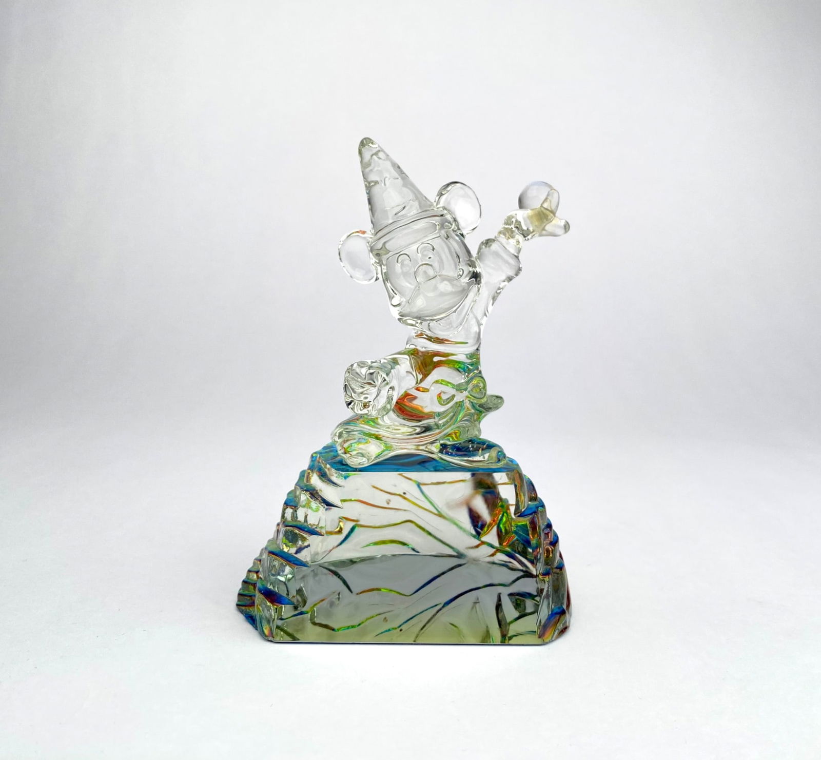 Disney Sorcerer Mickey Iridescent Glass Figurine (1 of 9)
