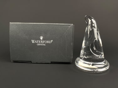 Waterford Crystal Mickey's Sorcerer Hat Paperweight (Original Box)