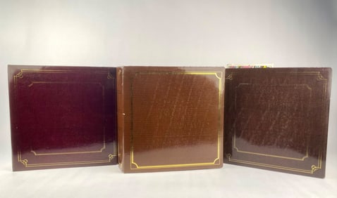 Set of Three Disney Memorabilia Albums with Inserts, Currency, and Ephemera