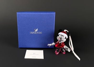 Swarovski Disney Minnie Mouse Christmas Ornament with Box