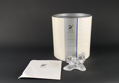 Swarovski Crystal Society Crystal ‘Turtledoves’ Figurine with Original Packaging & Certificate