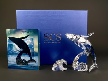 Swarovski SCS 2012 Paikea Whale Crystal with Wave (COA Original Box)