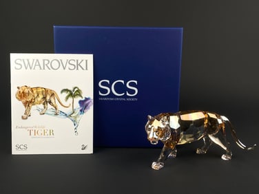 Swarovski SCS ‘Endangered Wildlife- Tiger’ Crystal Figurine 2010 (COA Original Box)