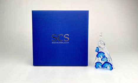 Swarovski Crystal Society (SCS) White Peacock Figurine with Box