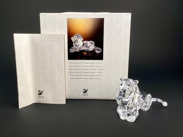 Swarovski SCS 1995 Annual Edition ‘Inspiration Africa – The Lion’ Figurine (COA Original Box)