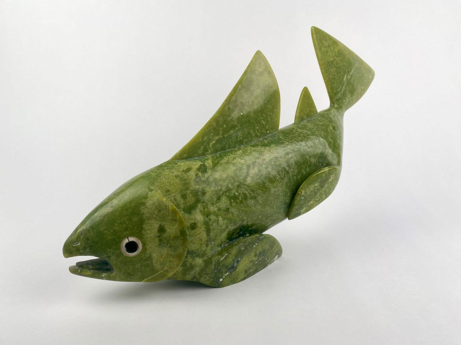 Toonoo Sharky (Inuit, Cape Dorset) Serpentine Fish Sculpture, 2009 (1 of 12)
