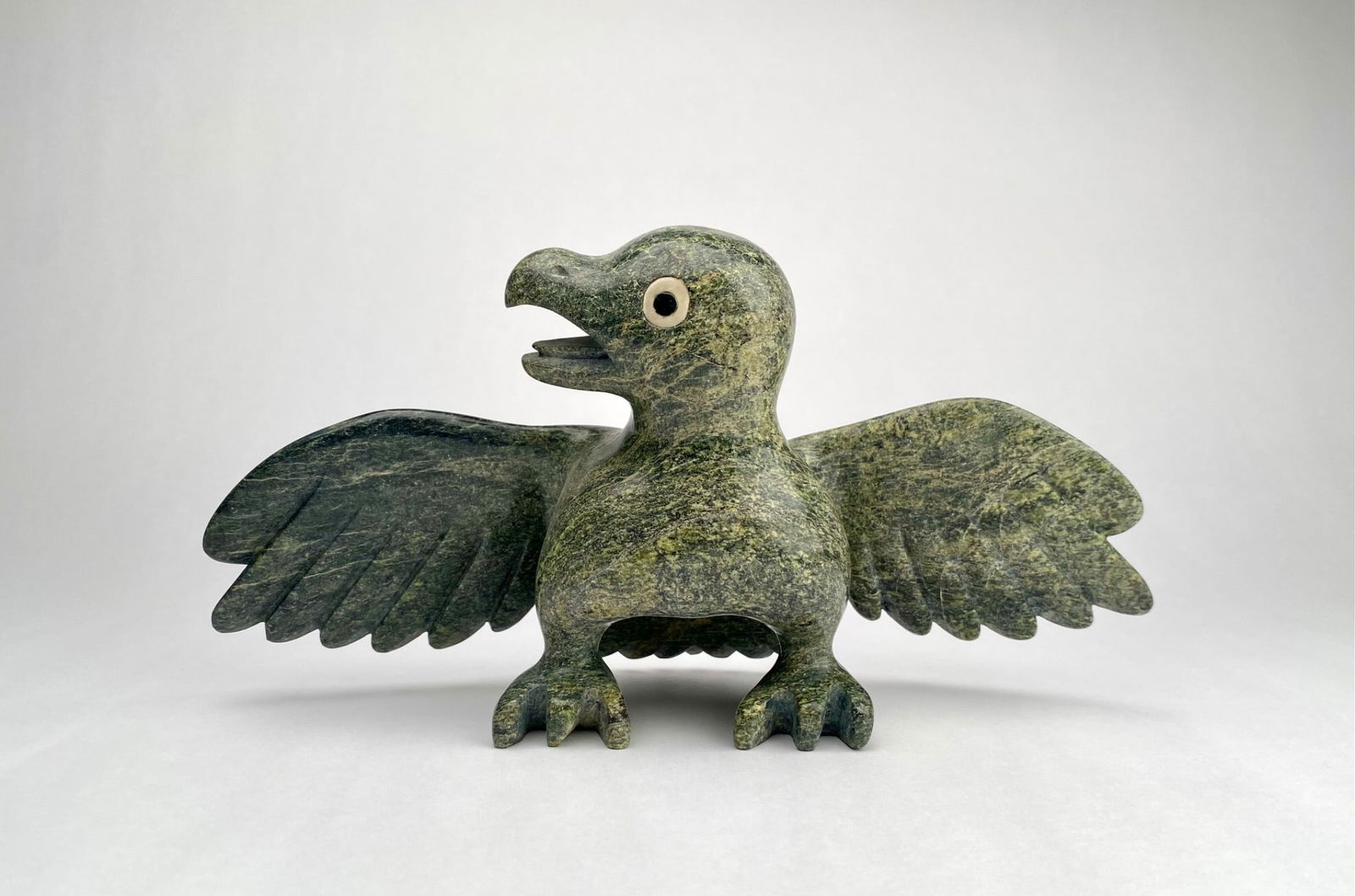 Toonoo Sharky (Inuit, Cape Dorset) Serpentine 'Bird' Sculpture (1 of 11)