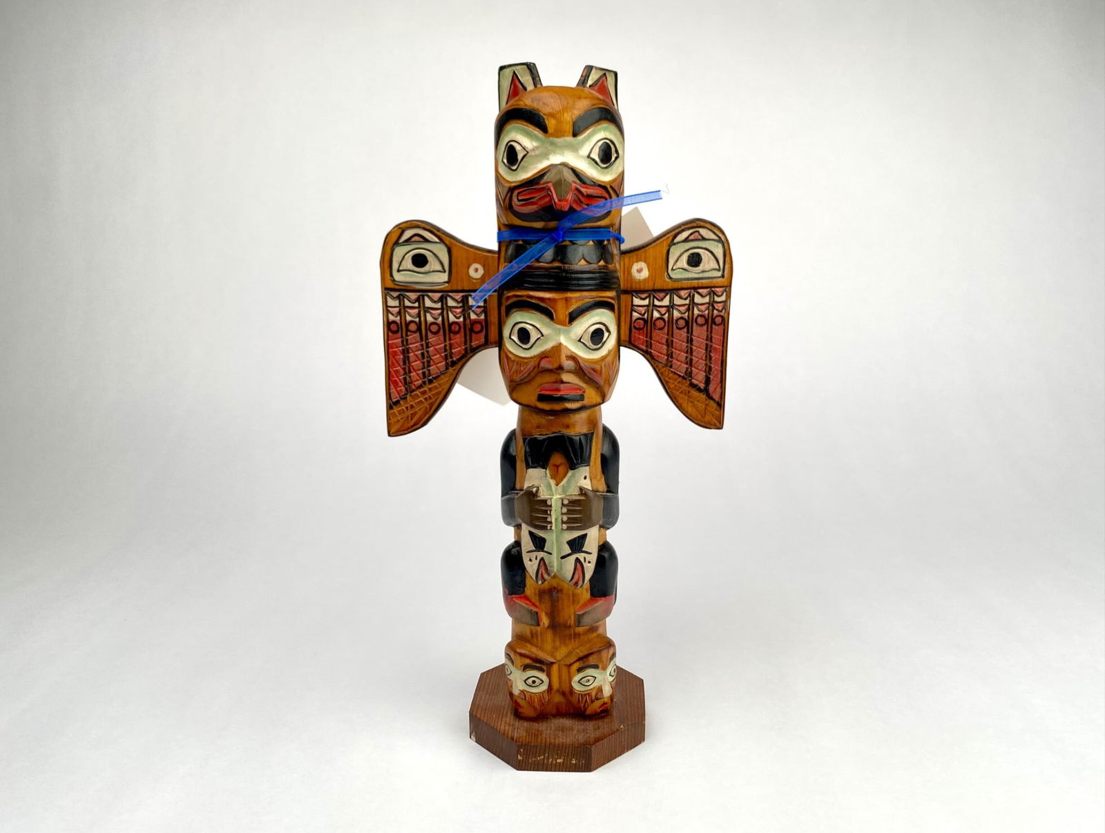 Patrick Seale (Alaska) 'Fog Woman' Hand-Carved Totem Pole (1 of 10)