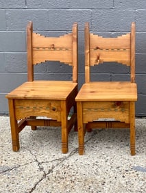 Coyote Moon Woodworks Pine Chairs by Tim Fero, 1999