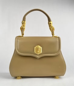 Barry Kieselstein-Cord Leather Trophy Bag with Alligator Hardware