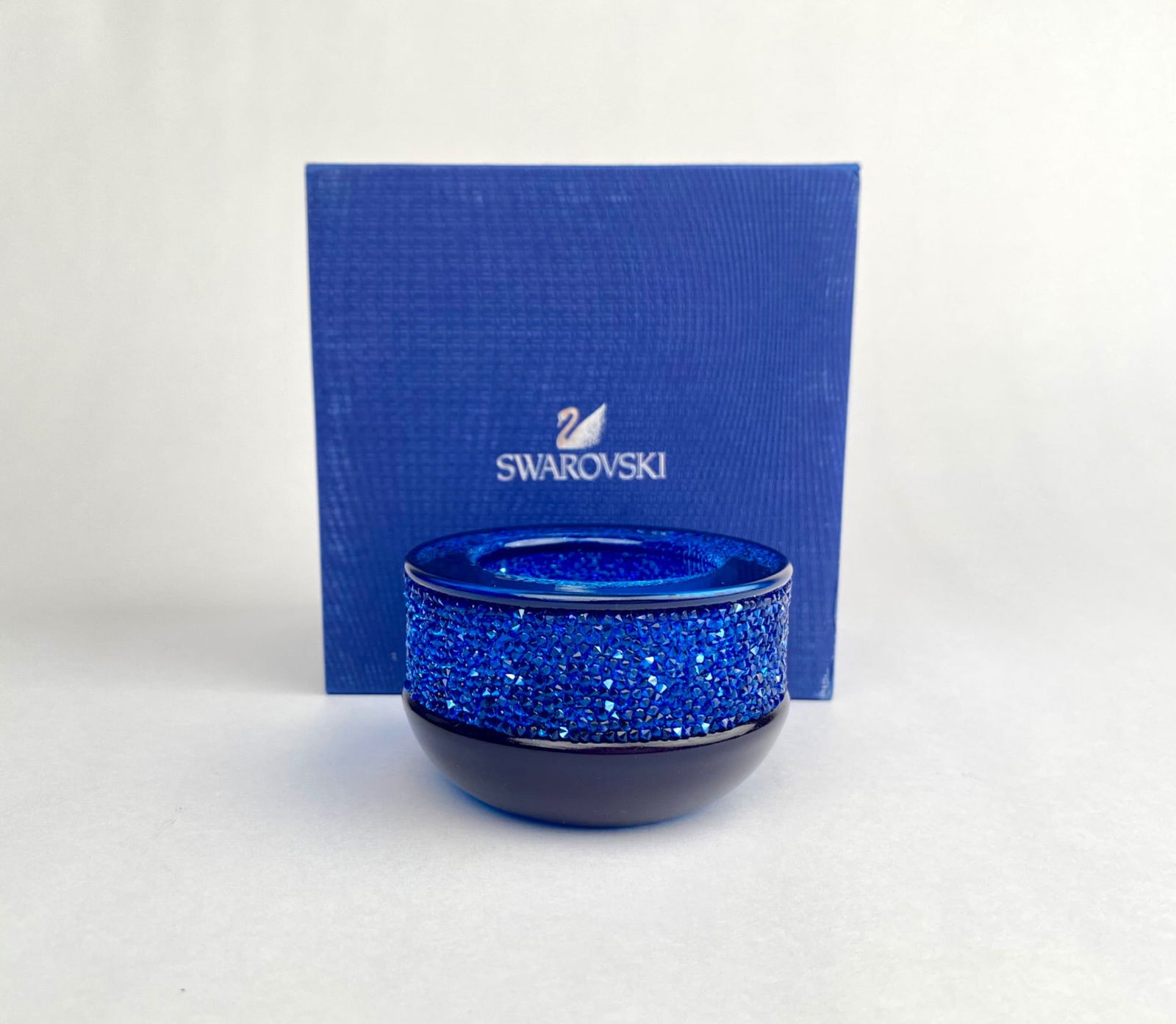 Swarovski Crystal ‘Diamonds’ Blue Tealight Holder with Original Box (1 of 5)
