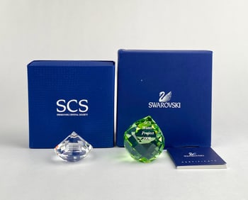Swarovski Crystal SCS Gala & Water Project Paperweights, Boxed with Certificate