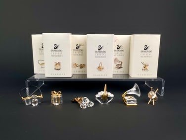Set of Six Swarovski ‘Crystal Memories Classics’ Miniatures with Original Boxes