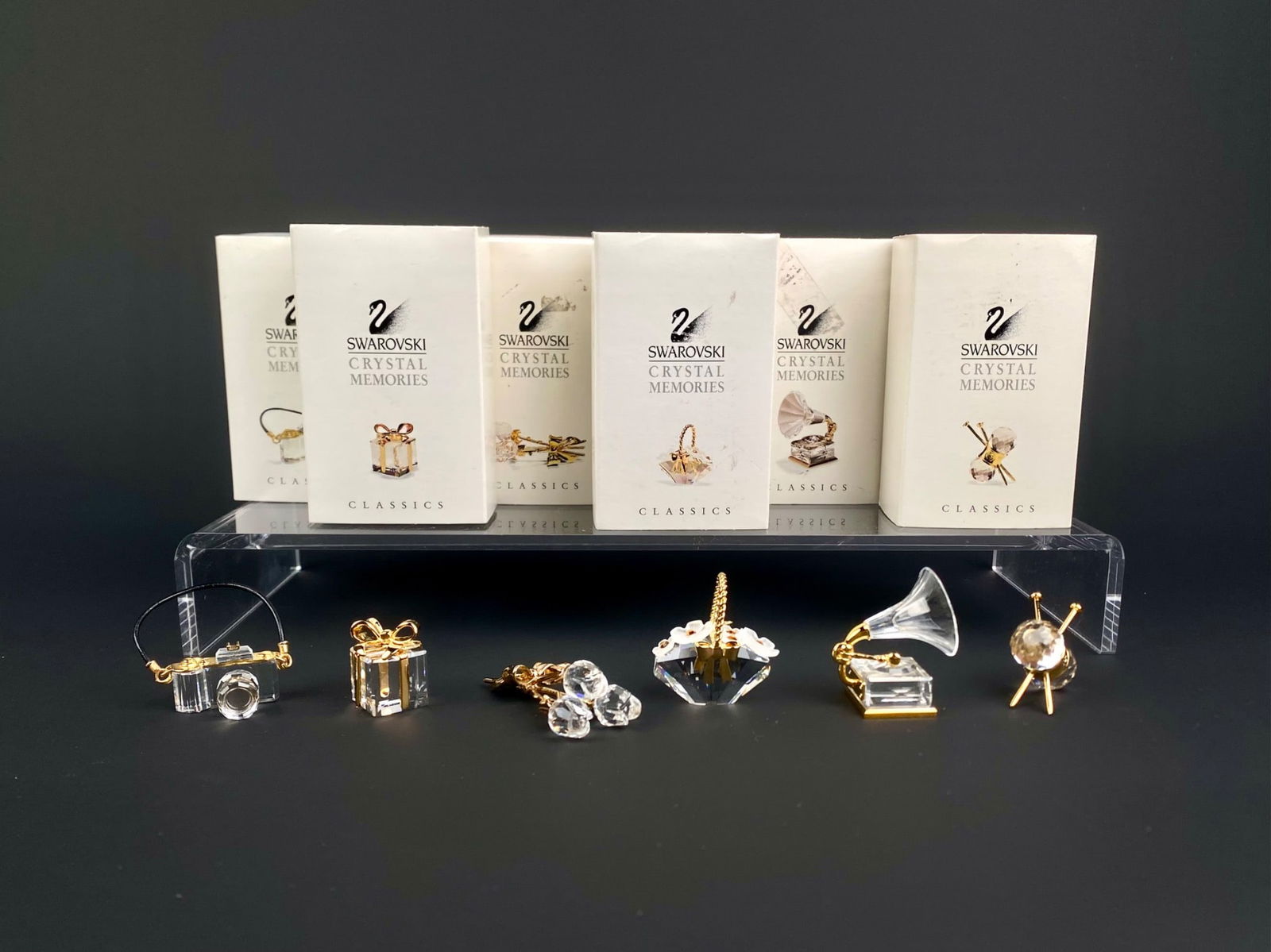 Set of Six Swarovski ‘Crystal Memories Classics’ Miniatures with Original Boxes (1 of 12)