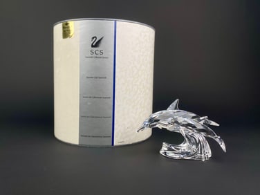 Swarovski SCS 1990 Annual Edition ‘Lead Me’ – The Dolphins with Original Box