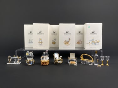 Set of Six Swarovski ‘Crystal Memories Classics’ Miniatures with Original Boxes