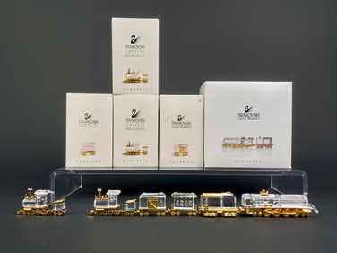Swarovski Crystal Memories Train Set – Five Miniatures with Original Boxes