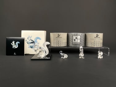 Swarovski Silver Crystal Woodland Animal Figurines and SCS 10th Anniversary ‘The Squirrel’