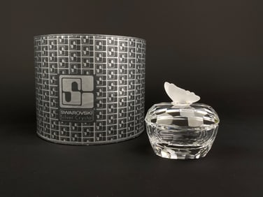 Swarovski Silver Crystal Butterfly Trinket Box with Original Box