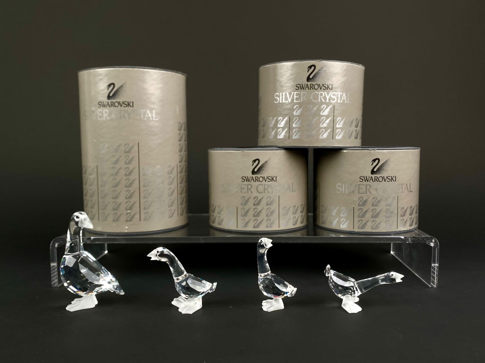 Swarovski Silver Crystal ‘Geese Family’ Four-Piece Collection with Original Boxes (1 of 12)
