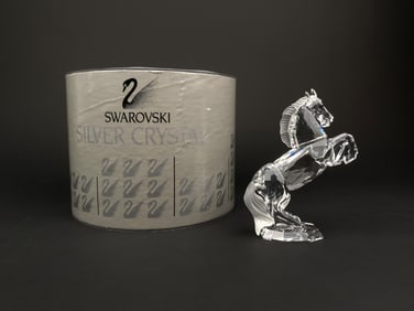 Swarovski Silver Crystal ‘Rearing Horse?? Figurine with Original Box