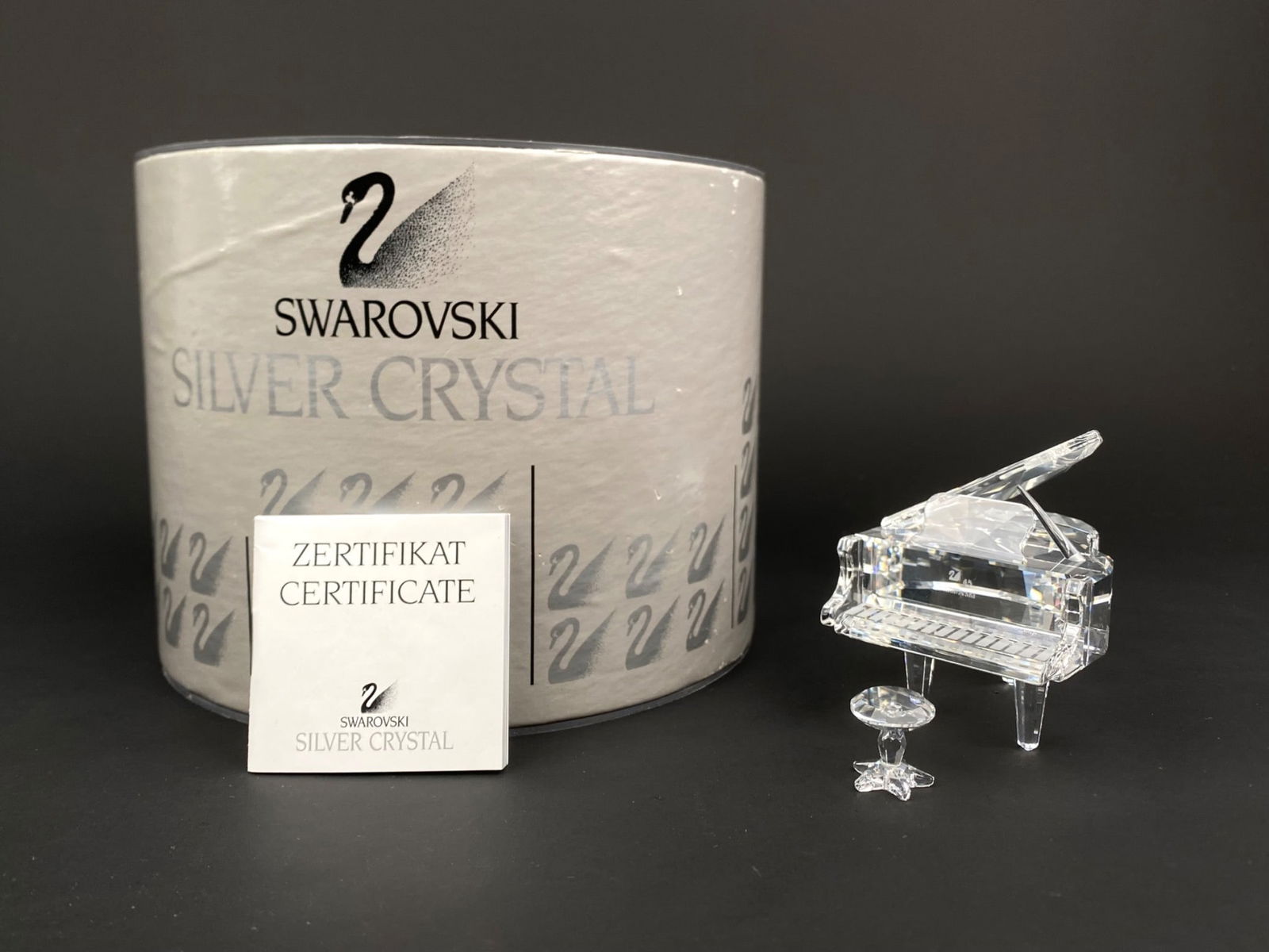 Swarovski Silver Crystal Grand Piano and Stool with Original Box (1 of 12)