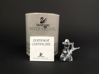 Swarovski Silver Crystal ‘Shepherd’ Figurine with Original Box and Certificate