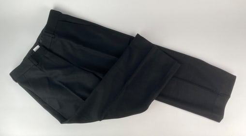 Sportmax Black Wool-Cashmere Trousers, Size 38