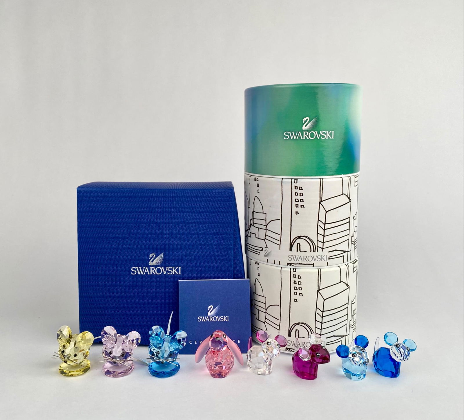 Swarovski Crystal Figurines, Including Mice & Rabbit with Original Boxes (1 of 5)
