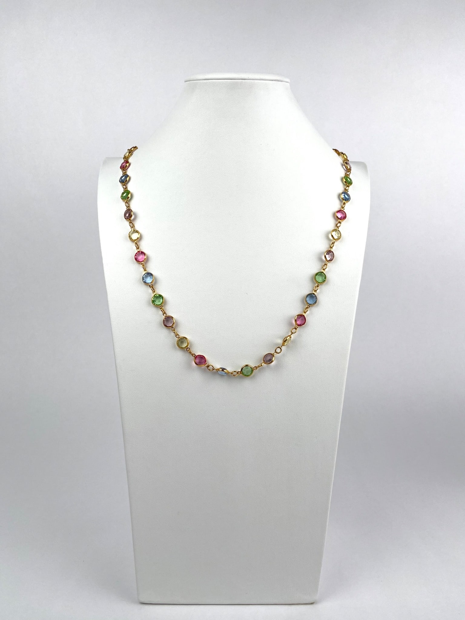 Austrian Crystal Necklace Featuring Multicolored Stones (1 of 8)