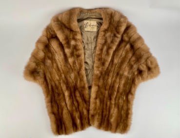 Vintage Berkover Furs Detroit Light Mahogany Mink Stole